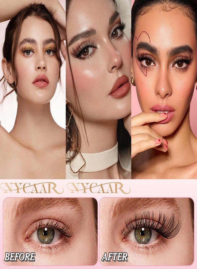 NYCAAR Lash Clusters Kit Wispy Natural Lash Extension Kit D Curl 144Pcs Fluffy Individual Lashes 8-18mm Anime Eyelash Extension Kit with Bond and Seal,Remover,Applicators DIY Lashes Kit at Home(NY03) - Image 2